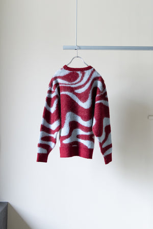 【TAUPE】"MARBLE MOHAIR CREW KNIT"