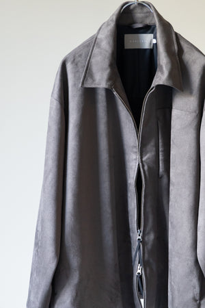 【CURLY&Co.】"KNIT SUEDE ZIP-UP BLOUSON"