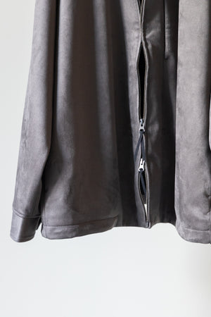 【CURLY&Co.】"KNIT SUEDE ZIP-UP BLOUSON"