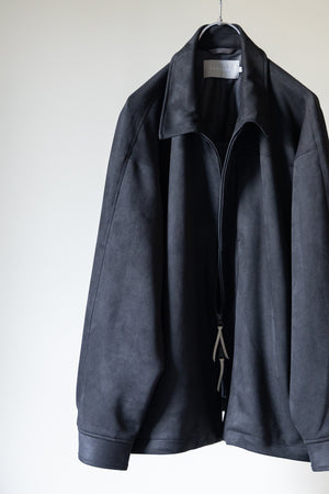 【CURLY&Co.】"KNIT SUEDE ZIP-UP BLOUSON"