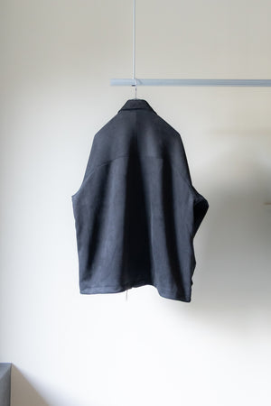 【CURLY&Co.】"KNIT SUEDE ZIP-UP BLOUSON"