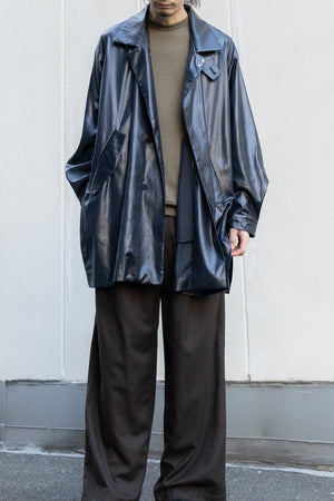 【Licht Bestreben】"FAKE-FAKE LEATHER Ⅱ BALMACAAN COAT"