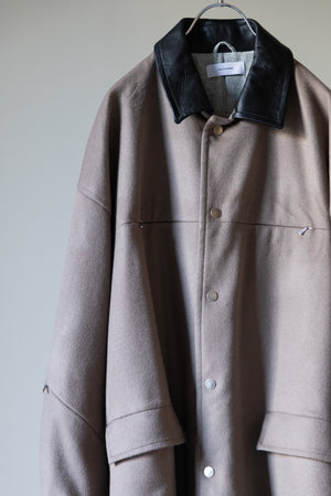 【THE JEAN PIERRE】"Leather Collar Coat"