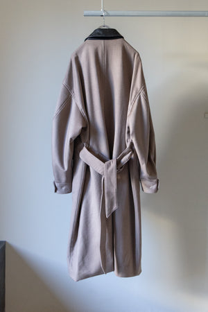 【THE JEAN PIERRE】"Leather Collar Coat"
