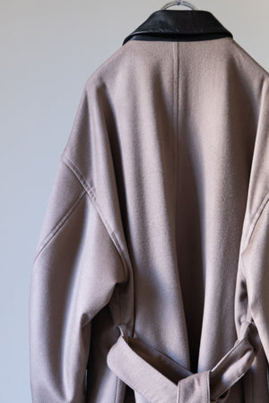 【THE JEAN PIERRE】"Leather Collar Coat"