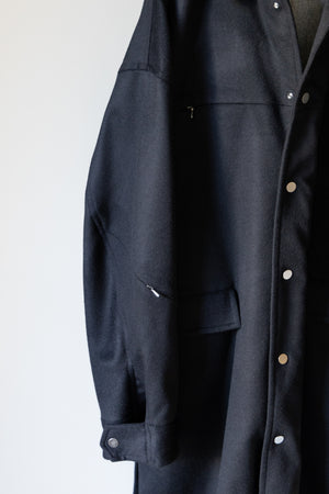 【THE JEAN PIERRE】"Leather Collar Coat"