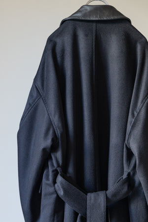 【THE JEAN PIERRE】"Leather Collar Coat"