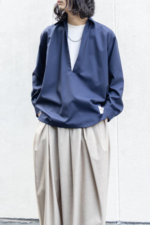 [SHEIK YERBOUTI] "Silk wool skipper shirt"