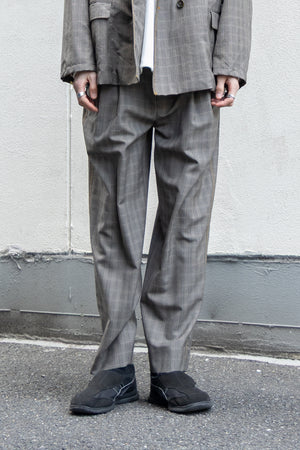【nuterm】"Collor Stitch Relax Tapered Trousers"