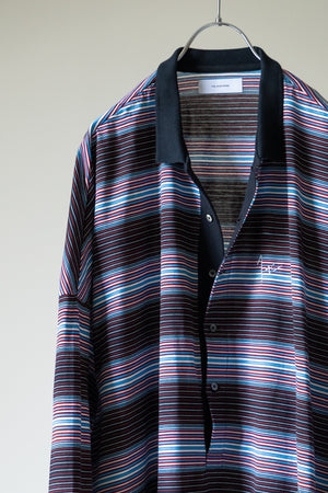 【THE JEAN PIERRE】"Super Fine Multi Border 11XL Polo"