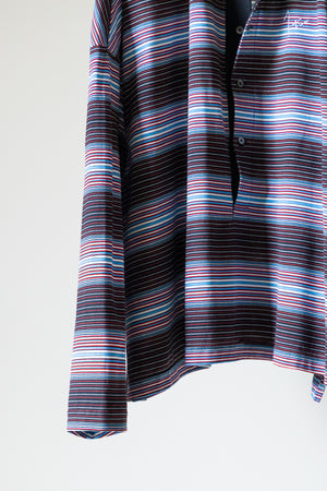 【THE JEAN PIERRE】"Super Fine Multi Border 11XL Polo"