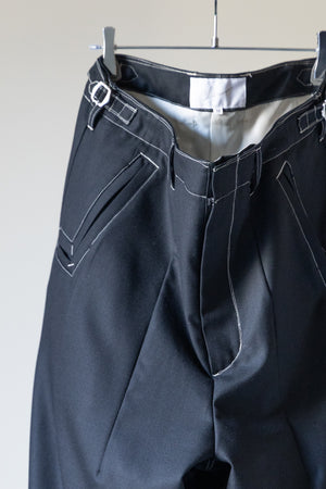 【LQUARTET】"WASHABLE SUPER100’s WIDE CEREMONY MC TROUSERS"