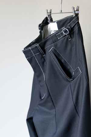 【LQUARTET】"WASHABLE SUPER100’s WIDE CEREMONY MC TROUSERS"