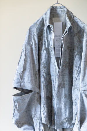 別注【Licht Bestreben】"Detachable Sleeve Hook-Cuff Jacquard Shirt"