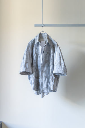 別注【Licht Bestreben】"Detachable Sleeve Hook-Cuff Jacquard Shirt"
