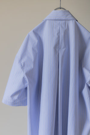 【Licht Bestreben】"Detachable Sleeve Hook-Cuff Stripe Shirt"