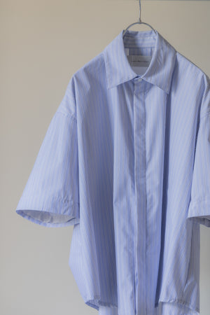 【Licht Bestreben】"Detachable Sleeve Hook-Cuff Stripe Shirt"