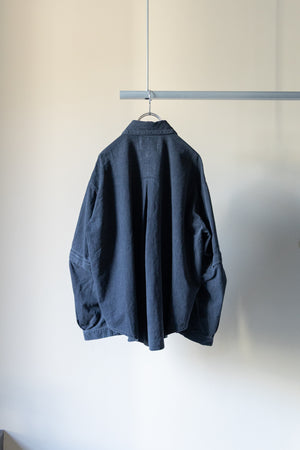 【Licht Bestreben】"Detachable Sleeve Hook-Cuff Denim Shirt"