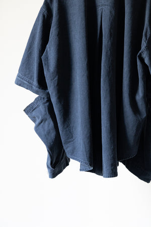 【Licht Bestreben】"Detachable Sleeve Hook-Cuff Denim Shirt"