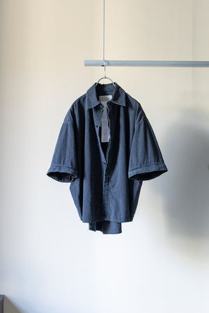【Licht Bestreben】"Detachable Sleeve Hook-Cuff Denim Shirt"