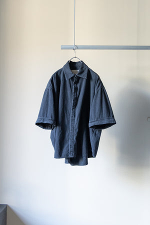 【Licht Bestreben】"Detachable Sleeve Hook-Cuff Denim Shirt"