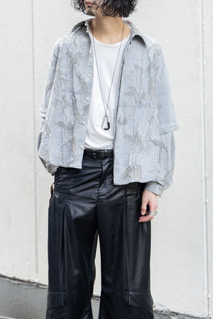 別注【Licht Bestreben】"Detachable Sleeve Hook-Cuff Jacquard Shirt"