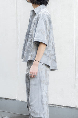 別注【Licht Bestreben】"Detachable Sleeve Hook-Cuff Jacquard Shirt"