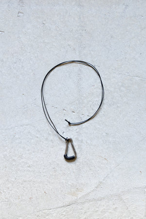別注【SHEIK YERBOUTI】"Braided leather-cord carabiner necklace"