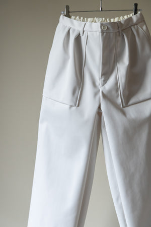 【CURLY&Co.】"SOLID DOUBLE-KNIT WIDE BAKER PANTS"
