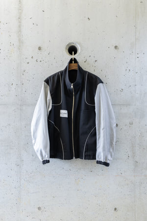 [SHEIK YERBOUTI] "Wool gabardine reversible track jacket"