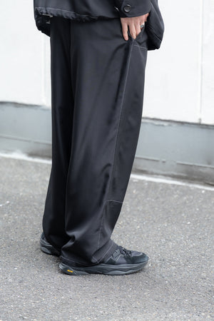 【SHEIK YERBOUTI】"Silk Habutae Double-Knee Easy Trousers"