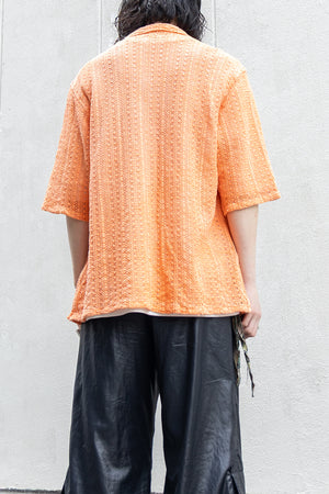【LQUARTET】"Raschel Lace 40s Collar Shirt"(Suzumi)