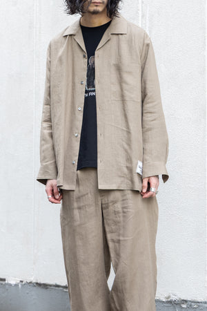 【SHEIK YERBOUTI】"Hemp Open-Collar LS Shirt"