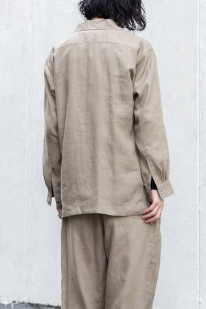 【SHEIK YERBOUTI】"Hemp Open-Collar LS Shirt"