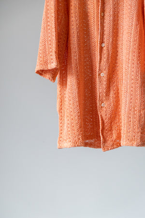 【LQUARTET】"Raschel Lace 40s Collar Shirt"(Suzumi)
