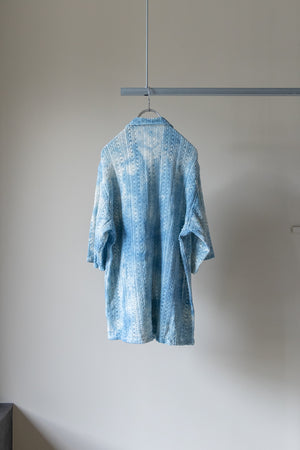 [LQUARTET] "Raschel Lace 40s Collar Shirt" (Indigo Dye)