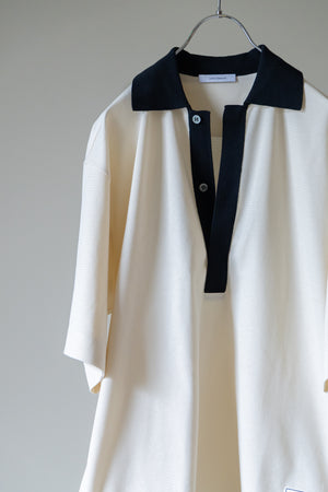 【SHEIK YERBOUTI】"Knitted Collar Shirt"