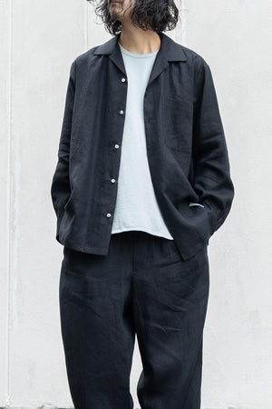 【SHEIK YERBOUTI】"Hemp Open-Collar LS Shirt"