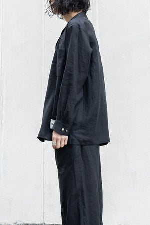 【SHEIK YERBOUTI】"Hemp Open-Collar LS Shirt"