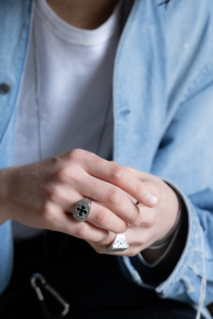 【GEROCHRISTO】"Odysseus Rings with Black Onyx"