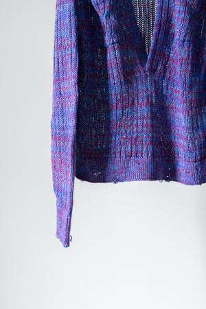 【THE JEAN PIERRE】"Melange Skipper Knit Shirt"
