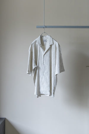 【CURLY&Co.】"STRIPE CRAPE SHIRT"