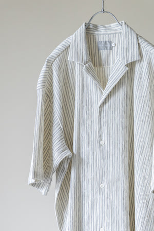 【CURLY&Co.】"STRIPE CRAPE SHIRT"