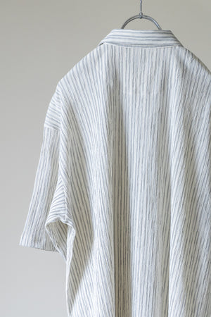 【CURLY&Co.】"STRIPE CRAPE SHIRT"