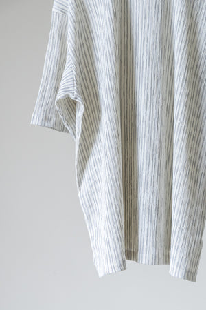 【CURLY&Co.】"STRIPE CRAPE SHIRT"