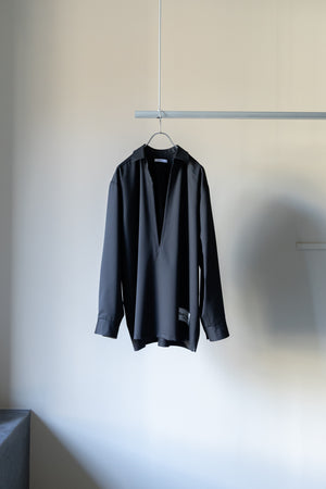 [SHEIK YERBOUTI]"SILK WOOL SKIPPER SHIRT"