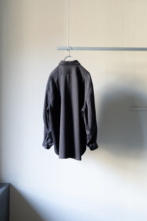 Special order [Blanc YM] "Linen herringbone wide shirt"