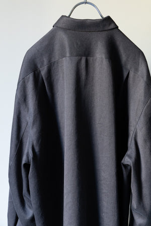 Special order [Blanc YM] "Linen herringbone wide shirt"