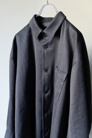 Special order [Blanc YM] "Linen herringbone wide shirt"