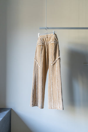 【TAUPE】"カットオフジップデニムパンツ"